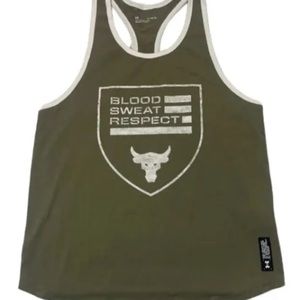 Under Armour Project Rock Tank Top Men's  Green BSR Flag